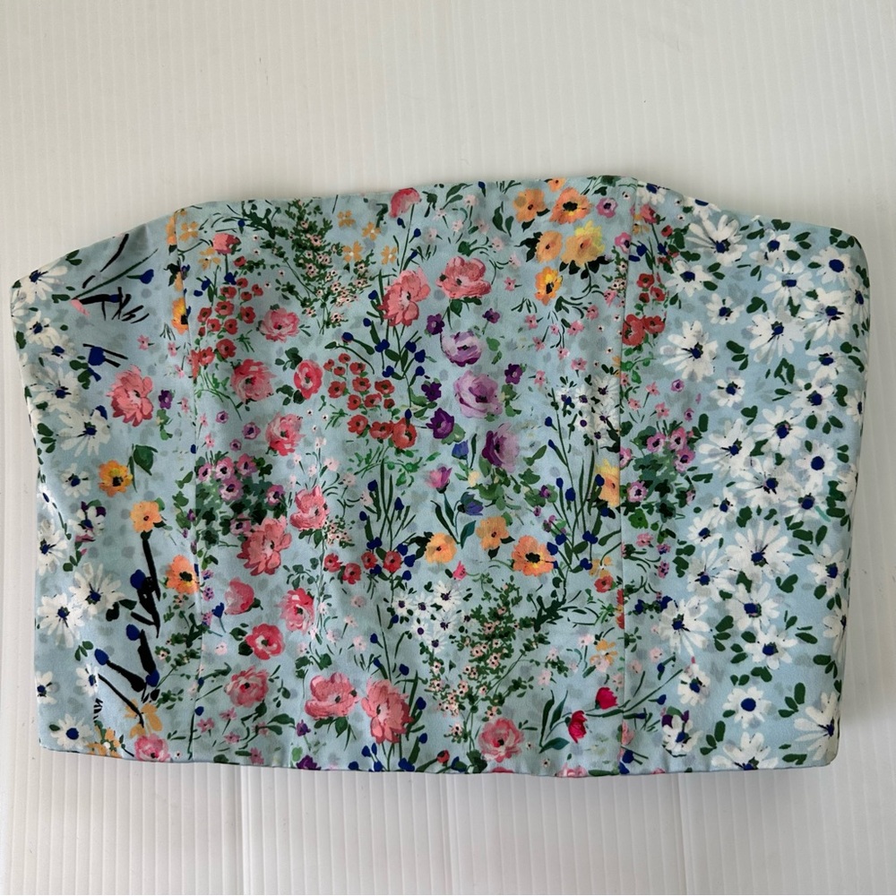 Alice + Olivia Ceresi Floral Smocked Bandeau Top, 6 - Picture 3 of 15